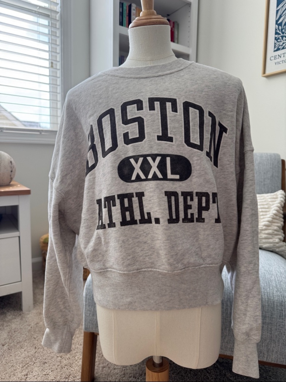 Abercrombie & Fitch Gray Boston XXL Athl. Dept. Crewneck Sweatshirt